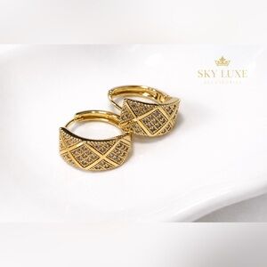Gold and Silver Patterned Earrings